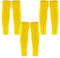 phnydreg 3 Pairs Black Leg Sleeve Socks Shin for Men Women Soccer Running Cycling, Yellow, One Size