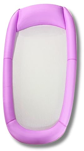 Best Sporting Hamac à eau gonflable en maille I Matelas gonflable avec filet | Piscine Lounge Float I Plaisir d'été pour adultes I Poids max. de l'utilisateur 100 kg (lilas)