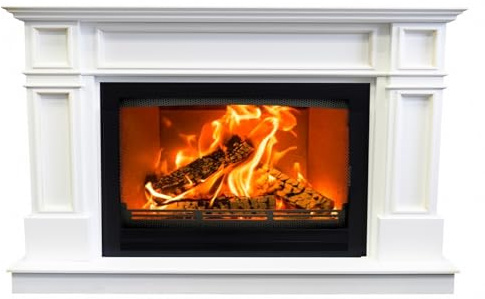 CORFOTO 1.5x1.2m White Fireplace Backdrop Burning Fire Photography Background Winter Christmas Wallpaper Xmas Party Home Decoration New Year Photo Booth Props