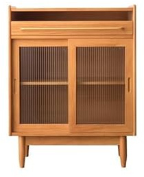 Wutaihill Kaffeebar-Schrank, 75 cm hoher japanischer Küchen- und Wohnzimmertisch aus Massivholz zur Wandmontage, Sideboard mit Stauraum