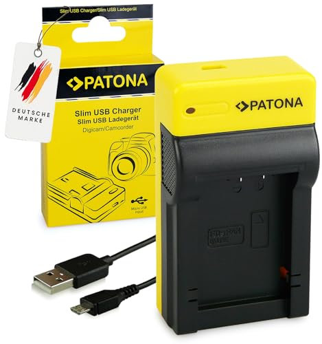 PATONA Slim USB-C Ladegerät für DMW-BMB9 DMW-BMB9E BP-DC9 BP-DC9E Akku Kompatibel mit Panasonic Lumix DC-FZ82 DC-FZ82D DC-FZ83 DMC FZ40 FZ45 FZ47 FZ48 FZ60 FZ62 FZ70 FZ72 FZ100 FZ150