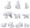 NUOBESTY 10 Stücke Mini Bär Figur Weihnachten Miniatur Deko Eisbär Spielzeug Feen Garten Tier Tierfigur Dekofigur Weihnachtsfiguren Tischdeko Blumentopf Micro Landschaft Dekoration