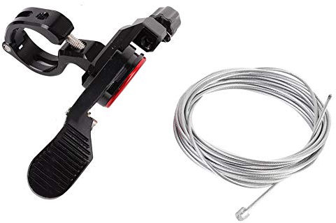 Keenso Dropper Sattelstützenhebel, Aluminium, Schwarz, Kabelverstellbar, Mountainbike, Fernbedienung, Fahrradsitzrohr Höhe, Kabelverstellbarer Hebel, Fahrräder und Zubehör