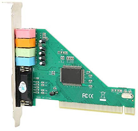 PCI Sound Card, Channel 4.1 Internal Sound Card with Optical Disc, 24‑bit SPDIF Digital Stereo Sound Card for Win 98 / Win 2000 / XP/NT Signal Voltage