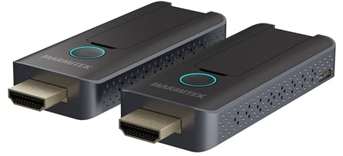 Marmitek Stream S1 Pro - Wireless HDMI Extender 1080p Full HD USB-C Laptop | Drahtloser HDMI Sender Empfänger für Präsentationen, Plug & Play ohne WLAN/Software, USB-C, 20 m und geringe Latenz