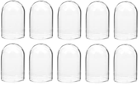 EXCEART 10 Pièces Couvercle en Verre Cloche De Verre De Bougie Cloche en Verre pour Plantes Couvercles en Verre Rose Saint Valentin Pots à Bougies Cloches des Roses Un Verre Environ