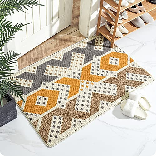 THRILRUG 50x80cm Fußmatte innen,waschbar Schmutzfangmatte rutschfest Fussmatte Innen wasserabsorbierende Fussmatten Haustür Eingangsteppich Haustürmatte Türmatte