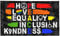 Hope Love Equality Inclusion Kindness Flagge 91 x 152 cm Frieden Garten Hof Banner Outdoor dekoratives Schild
