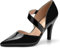 GOTOGO Damen Pumps mit geschlossenem Zehenbereich, Schwarz Lack, 40.5 EU
