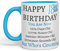 Vixar But Who's Counting Happy 18th Birthday Ceramic Coloured Mug Cup Gift Days Hours Minutes (Blue) (L Blue)