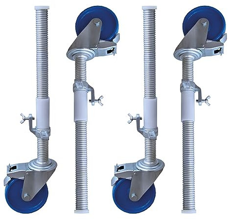 Gerüsträder 150 MM - Auch für andere Gerüstmarken geeignet - Schwerlastrollen - Rollen schwerlast - Lenkrollen - Räder für Arbeitsgerüste - Lenkrollen klein - Vollgummireifen