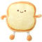 Jortmrd Toast Kuscheltier Brot Kissen 18CM Brotform Plüschkissen Lustige Glückliche Toastbrotkissen Toast Geschnittenes Brotkissen für Kinder Erwachsene Heimdekoration