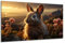 DARO Design - Wand-Bild auf 6mm HDF 84x56 cm Hase Kaninchen süß - Wand-Deko Bilder Geschenk