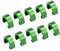 Sosoport 10PCS C Shaped Bike Wire Clamps Green Tubing Clips for Mountain Bike Brake and Gear Cable Fixing Durable Line Pipe Buckles for Secure Line Management