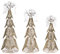 Goodwill Weihnachtsengel aus Glas, Gold, H 28,5 cm, Vorteilsangebot, 3-teiliges Set