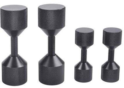 CNRAQR 4 Pcs Aluminium Flange Two Hole Pins 1-1/8” Two Hole Alignment Pins & 1-5/8” Detachable Flange Double Hole Pins Black