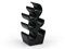 iAnanas Handgefertigter Weinflaschenhalter aus Mangoholz 6 Fächer Skulpturenstruktur natürliches Holzfinish Elegantes platzsparendes Design für Arbeitsplatte Küche Bar Moderne Dekoration - Black