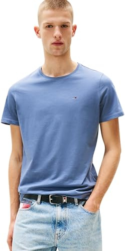 Tommy Jeans Herren TJM Xslim Jersey Tee Dm0dm04411 S/S T-Shirt, Grey (Blue Moment), XXL EU