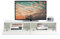 GOKHOMX - Mueble de TV Moderno Suspendido o Con Pie de 180 cm, Madera Blanca Con Almacenamiento, Para Salón