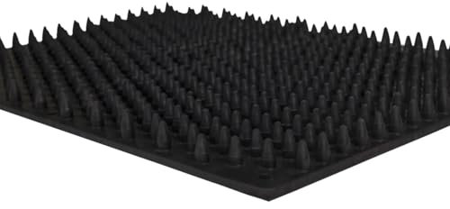 NETPROSHOP Scheuer- und Massagematte aus Gummi schwarz 30 x 40 cm
