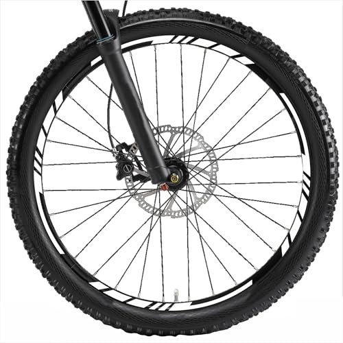 Decalart Aufkleber-Set für Felgen Fahrrad MTB Corsa Sport 26 27,5 28 29 Zoll komplett 2 Räder Aufkleber Gewinde Streifen L001 (010 Weiß, 27,5 Zoll)