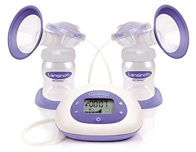 Lansinoh Elektrische Doppel-Milchpumpe, 3 Pumpmodi, regulierbare Saugstärken, 2 Phasen