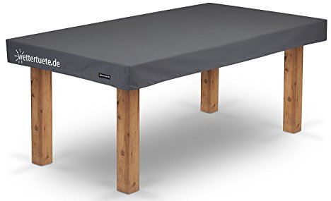 wettertuete.de Tischplattenabdeckung Gartentisch 200x100x15 cm (BxLxH) wasserdicht, atmungsaktiv, verschweißte Nähte, UV-Schutz, Schutzhülle, Abdeckplane, Abdeckhaube Holztisch