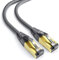 mumbi LAN Kabel 3m CAT 8 Netzwerkkabel geschirmtes F/FTP CAT8 Ethernet Kabel Patchkabel RJ45 3Meter, schwarz