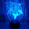KINGCOO 3D Illusion Tischlampe Nachtlampe, LED 7 Farben ändern Touch Switch Schreibtischlampe Nachtlichter Schlummerleuchten für Kinder Familie Dekoration Valentinstag Geburtstags Geschenk (Hai)