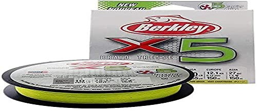 Berkley X5 Geflochtene Schnur, Fluro Grün