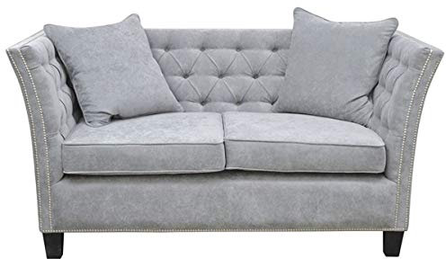 Casa Padrino Luxus Chesterfield Samt Sofa mit Kissen 174,5 x 91 x H. 86 cm Wohnzimmer Möbel - Chesterfield Möbel, Farbe:Pink