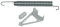 Masterpart Ressort de porte de lave-vaisselle et fixations compatibles avec Bosch Kit SGS, SGU, SHX Siemens SE24, SE34