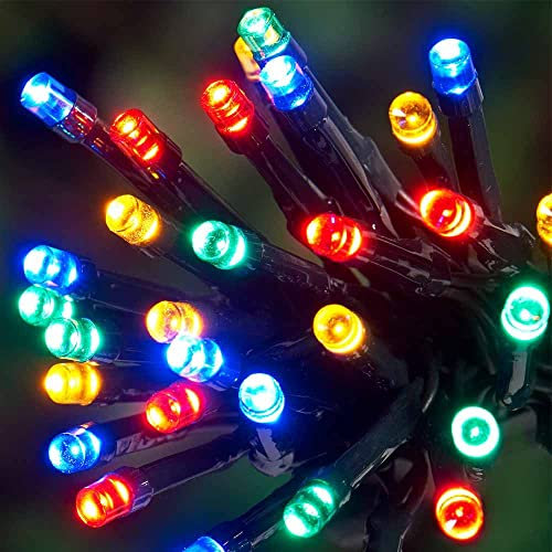 GSD 50/100/200 LEDs Battery Operated Fairy Lights Waterproof Indoor/Outdoor 8 Changing Modes Timer Christmas Wedding Party Birthday Decorations (100 LED's, Multi-Coloured)