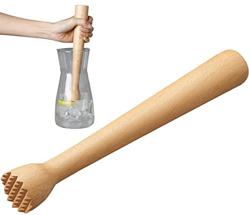 Wudaizhi Wooden Crushed Ice Hammer Popsicle Sticks Crusher Cocktail Stick Multifunction Diy Drink Fruit Muddle Pestle Wine Supplies