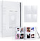 Kpop Photocard Binder, 3 Zoll A5 Binder Fotokarten Album mit 25 Blätter 200 Taschen, A5 Foto Karten Hüllen, Fotoalbum Fotokartenhüllen, Kpop Photocard Holder Book für Bildkarten Aufbewahrung