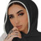 ANKOMINA Frauen Soft Chiffon Strass Lange Schal Schal Mode Muslim Hijab Kopf Wrap Schals, Schwarz (silberfarbener Strass), Einheitsgröße