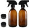 Fam Organic 100ml Amber Glass Spray Bottles - Ideal for Aromatherapy, Skin Care, and Cleaning – BPA-Free, Eco-friendly, Refillable, with Durable Trigger Sprayer (100ml - Pack of 2)