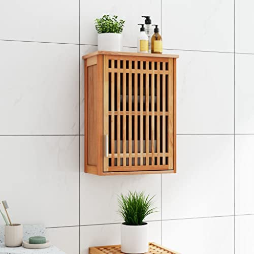 UTSRABFA Schuhschrank Werkstattschrank Besenschrank Flurschrank Wand-Badschrank 42x23x60 cm Massivholz Nussbaum Geeignet für Büro, Garten, Keller, Küche,Lagerraum