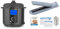 CleverChef Pro- 6-in-1 Digital Pressure Cooker 5.7L - Multicooker, Slow Cooker, Soup Maker, Rice Cooker, Sous Vide - Free Drew&Cole Recipe App - Energy Efficient Cooking - Non-Stick Coating - Black