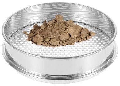 NAKUL Setaccio Micron,Setaccio di Prova Rotondo,setaccio per Farina,Colino in Acciaio Inox,seive a Maglia fine,per Cottura,Cucina,casa,Laboratorio, Diametro 25 cm