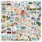 100 adesivi da viaggio, per scrapbook e viaggi, impermeabili, in vinile, per album fotografici, scrapbooking, accessori da viaggio, per laptop, valigie, skateboard, moto, diario