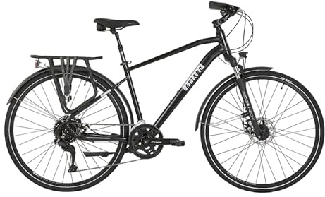 ATTABO Spate 2.0 18 Herren-Trekkingrad - Aluminium 6061, SF20 NEX 63 mm Gabel, CUES 2x9, TEKTRO MD-M300 Bremsen, LED, Schutzbleche, Gepäckträger