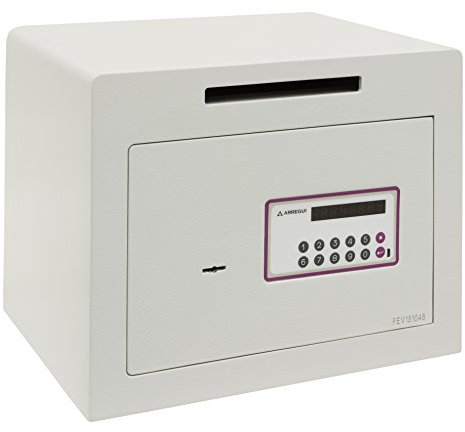ARREGUI Forma Evolution 150040-SL Coffre-fort à code et à clé facile d'utilisation | Coffre-fort avec fente et double sécurité verrouillage électronique combinaison et clé | 30 x 38,5 x 30 cm | 27L