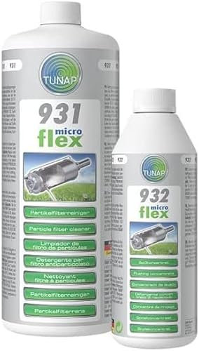 TUNAP PRAKTISCHES Set FÜR PARTIKELFILTER-Reinigung MICROFLEX 931 Partikelfilter Reiniger 1L + 932 PFR Spülung 500ml UNIVERSAL FÜR Benzin BPF UND Diesel DPF Particulate Filter Cleaner