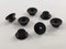Lot de 50 boutons ronds en plastique robuste de la marque OuM, pour bâche ou filet, montage mural, noir, 100% plastique