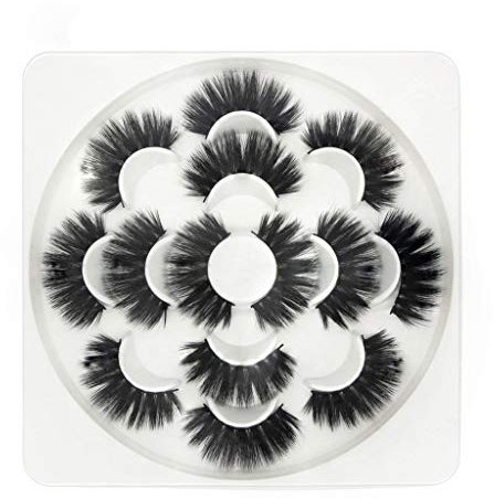 ACAMPTAR Faux Cils 3D Wispies Extensions En Vrac Cils Dramatiques Avec Volume Pour Les Filles Et Les Hommes Cils Doux Faits Main de Maquillage, 7Paquets