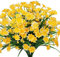 Ruiuzioong Künstliche Blumen,4 Stück Kunstblumen Grün UV-beständige Pflanzen Sträucher Unechte Blumen Innen Draussen für Zuhause Garten Braut Hochzeit Party Dekor (Yellow)