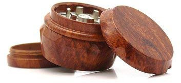 TuToy Environmental Protection Resin Imitated Wood Grain Herb Grinder Wood Grinder Imitated Sandalwood C Igarette Grinder - Red