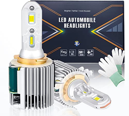SageSunny H15 Bombilla LED 6000K blanca Anti error OBD Iluminación LED de luz de carretera y luz de circulación diurna para Golf mk6 mk7 Touareg Touran A3 Vito - 70W 8000lm, 18 meses de garantía