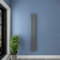 Acezanble∣Anthracite Radiators Single Oval Column Panel Vertical 1600mm Slim Tall Radiator Centre Heating for Bathroom Kitchen Living Room Small Large Average